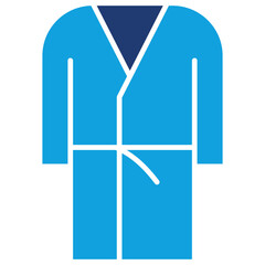 Bathrobe Flat Blue Icon
