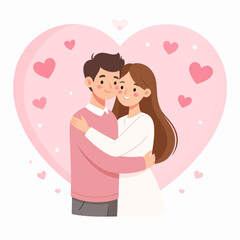 vector illustration of a couple