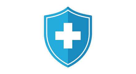 Obraz premium healthcare shield with a white cross symbolizing medical protection and safety ensuring health insurance coverage and secure pharmaceutical practices