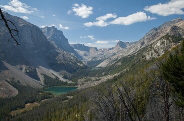 First Rock Lake and Second Rock Lake in Beartooth Mountains, Montana