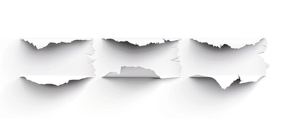 Torn Paper with White Background for Digital Mockups, Inserting Elements