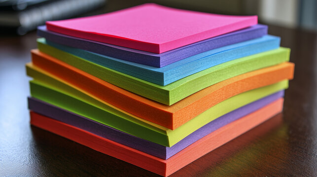 Colorful Sticky Notes Collaboration Board - Team Communication and Brainstorming Concept