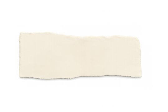 Torn paper scrap with ripped edges, blank beige note piece for message or text on transparent background - Powered by Adobe