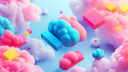 Cloud Computing Abstraction: Colorful Data and Network Elements in Sky Scape