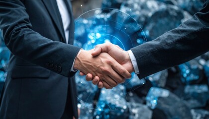 Close-up of a business handshake symbolizing a successful deal