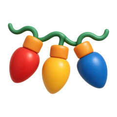 3D Cartoon Winter Holiday Lights Simple Christmas Decoration Fun
