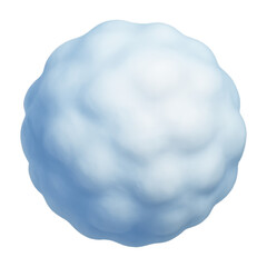 3D Cartoon Snowball Icon Simple Holiday Decoration Design