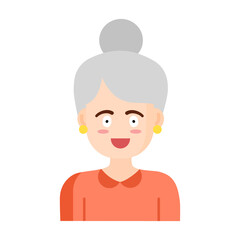 Fototapeta premium Elderly woman on white background.
