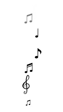 Floating Musical Notes Animation, Vertical video