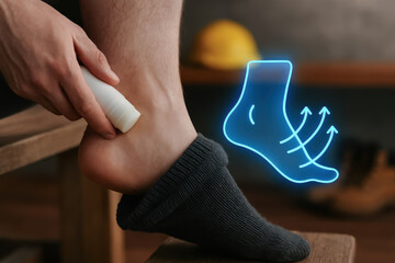 Anti chafe stick foot care heel deodorant sock sweat control hygiene prevention man ankle comfort in daily routine