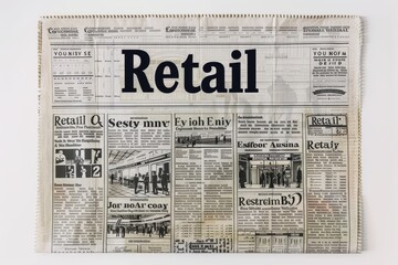 Newspaper headline on the economy with financial news for market analysis