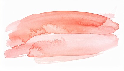 Peach stroke for artistic design, on a white background. For graphics, web