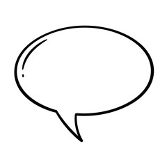 Naklejka premium Empty Speech Bubble Outline.
