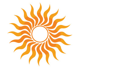 A vibrant sunburst logo design representing energy warmth and radiance in a bright and colorful manner.