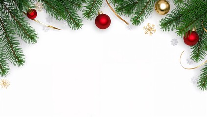 Christmas Frame Mockup with Blank Space for Text or Image