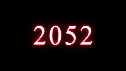 neon counting 2020 -2083 years. Neon number  animation background. Happy New years counter animation.