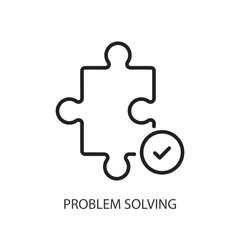 Problem solving thin line vector icons.