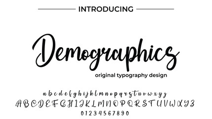 Demographics - Elegant Script Font for Smooth Handwritten Design and Creative Typography