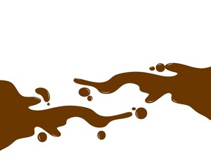 Wavy chocolate background. chocolate drops. wavy background concept. Melted brown background. 