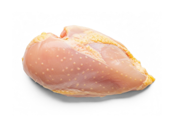 Raw Fresh Chicken Breast Fillet Skin On Meat Cut
