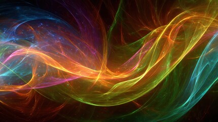 Colorful Flow of Light in Abstract Motion