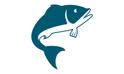 Naklejka premium fish icon vector logo