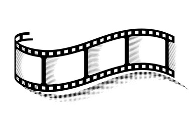 a wavy film strip representing cinema, photography, memories, and creativity, often used in movie, media, and visual design themes.