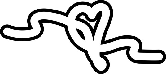 Heart continuous line drawing of love concept