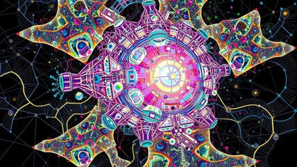 Cosmic Kaleidoscope of Vibrant Colors
