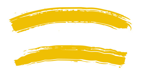 Golden Brush Stroke on White Background. Luxurious Metallic Paint Texture for Modern Art, Banner, and Graphic Design Projects