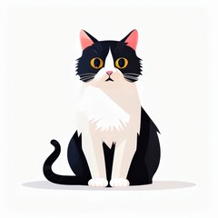 Obraz premium an AI Image Generator, Stylized Illustration of a Cat