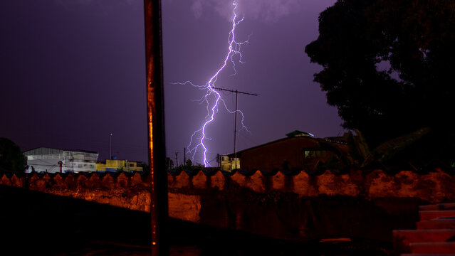 lightning in the city