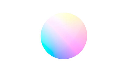 A gradient sphere with a rainbow spectrum on a black background and white outline