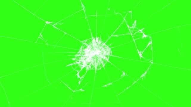 video animation visual background screen abstract Shattern, Broken cracks glass fracture effect on black background,
The glass break green screen background. footage of broken glass, 