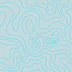 Abstract Blue Line Topographic Pattern Background