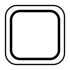 Rounded square gradient blended line, digital, tech, future