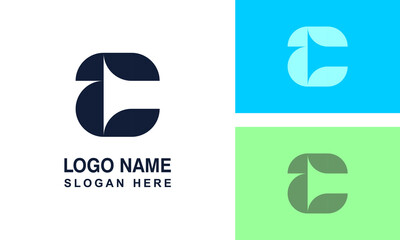 Abstract C shape logo
