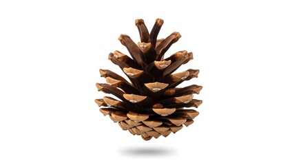 Pinecone isolated on white, evoking woodland textures and natural beauty