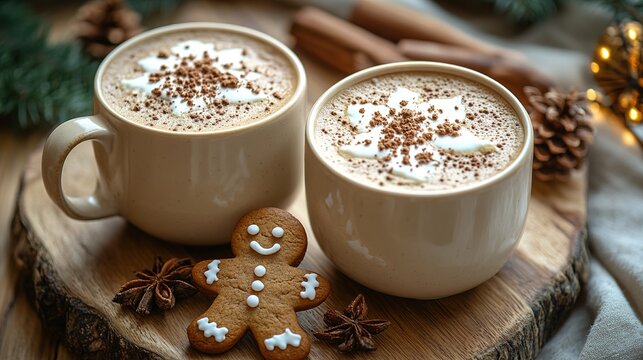 Hot cocoa and gingerbread men