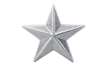 Obraz premium Elegant silver star for festive decorations, celebrations, or symbolic designs adding a touch of luxury and sparkle for any holiday occasion