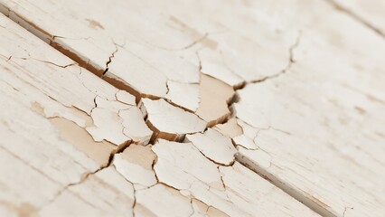 Fototapeta premium Cracked and weathered wooden surface with peeling paint