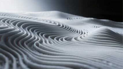 Close-up of rippled sand patterns in a desert landscape