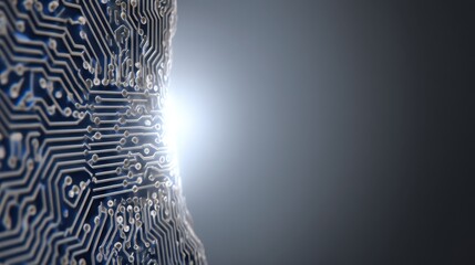 Exploring circuitry technology digital realm graphic visualization futuristic environment abstract viewpoint