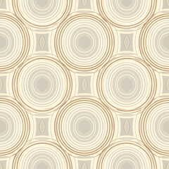 A seamless repeating pattern of concentric circles and ovals in neutral tones.