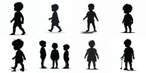 set of little boy standing