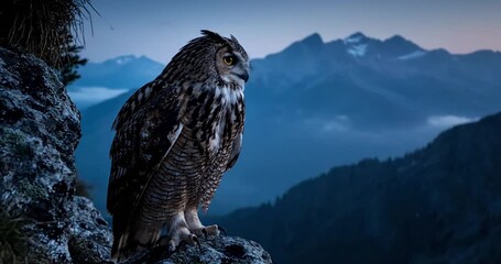 Intricate close up of a barred owl's camouflaged feathers blending seamlessly with the textured bark of an ancient oak tree in a sun dappled woodland.