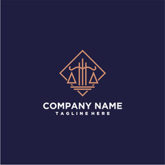 Lawyer and law logo Modern design Abstract style Vector illustration.