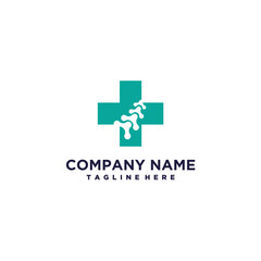 Abstract spine physiotherapy icon logo vector design illustration