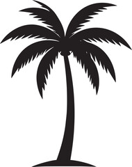  Tropical Coconut Palm Silhouette Vector Illustration