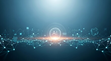 AI Artificial Intelligence Network Connection Abstract Background
